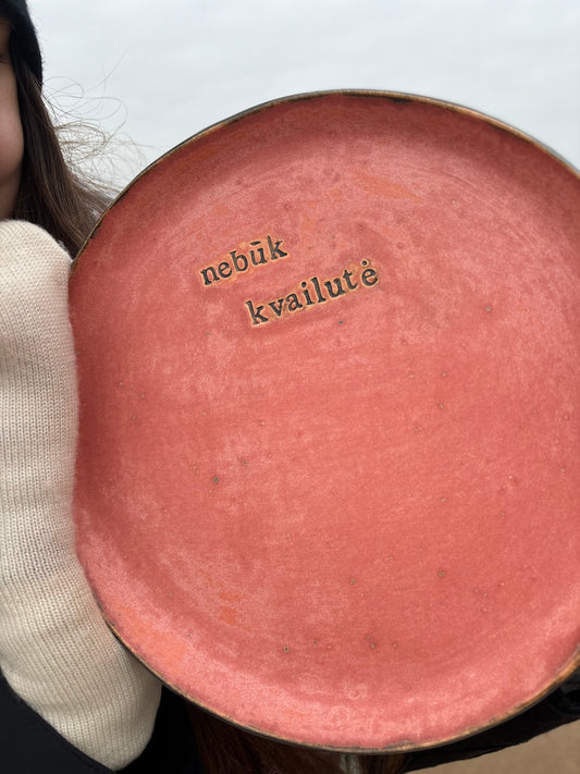 Keraminė lėkštė „nebūk kvailutė“